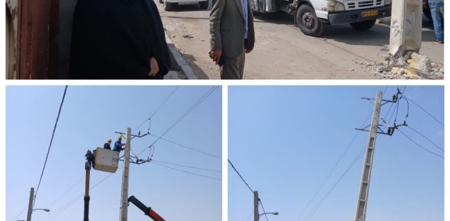 رفع مشکل قطعی برق در گلسار با همکاری مدیریت شهری و شهرستانی