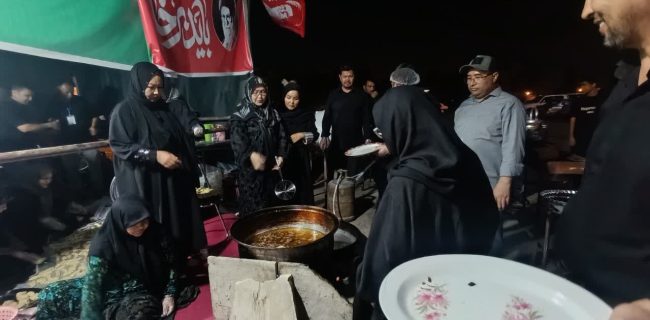 روایت تصویری از موکب‌های ایستگاه مترو محمدشهر؛ ایستگاه پایانی خدمت در مسیر بدرقه رهبر شهید