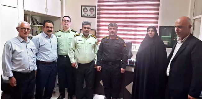 مراسم تودیع و معارفه رئیس کلانتری ۱۱ الوند شهرستان البرز برگزار شد