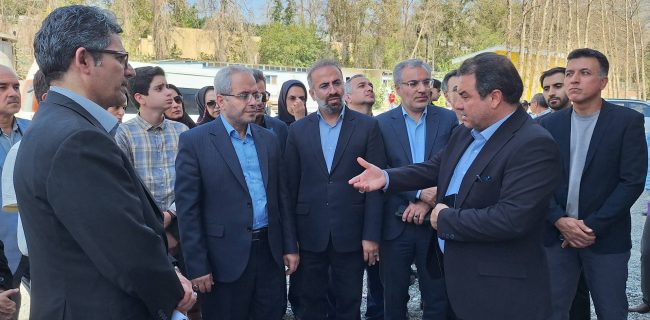 بازدید رئیس امور نظام فنی، اجرایی و پیمانکاران سازمان برنامه و بودجه کشور از تصفیه‌خانه شماره ۳ آب کرج
